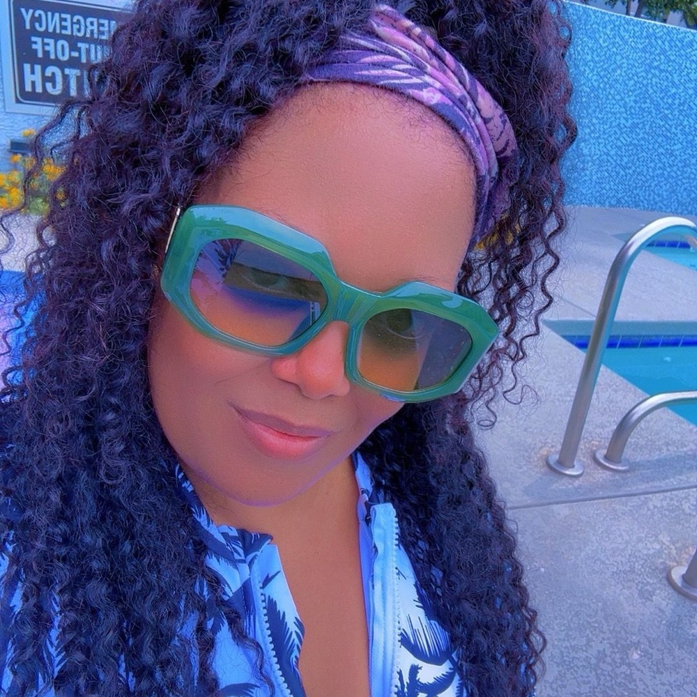 Green Oversized Sunglasses